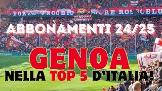 GENOA  ABBONAMENTI BOOM  GRIFONE QUINTO in ITALIA fissando a 28093 il nuovo RECORD CITTADINO [upl. by Heer]