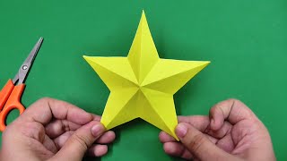 How to make simple amp easy paper star  DIY Paper Craft Ideas Videos amp Tutorials [upl. by Rothstein]