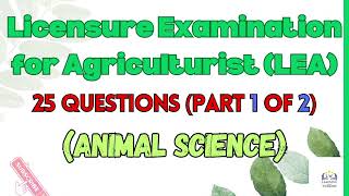 ANIMAL SCIENCE PART 1 ✓ Reviewer for Licensure Examination for Agriculturist LEAALE [upl. by Alvina721]