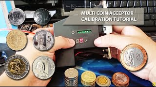 Coin Acceptor Calibration Tutorial Step by step [upl. by Photima]