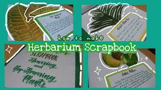 How to make a 🌿HERBARIUM SCRAPBOOK☘️🌻Flowering and Nonflowering🌱 plants ✨SCIENCE🔬 [upl. by Eiramanig717]