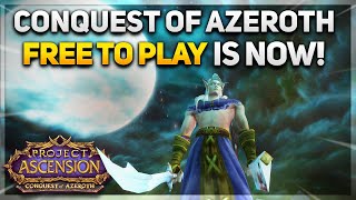 A LIMITED TIME FREE TO PLAY REALM  Conquest of Azeroth  21 Custom Classes  World of Warcraft [upl. by Marpet]