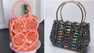 beadspearl hand bag disgn beads bags collectionbeutiful bags collection diy video [upl. by Allanson]