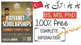 Turkiye Diyanet Burslari Fully funded scholarship 2024 in Turkish Universities [upl. by Nehte]