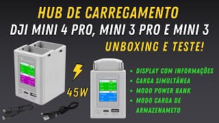 Melhor carregador para baterias DJI Mini 4 Pro Mini 3 Pro e Mini 3 Hub com display YX Probty [upl. by Rosalinde]