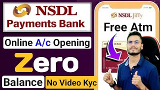 without kyc  nsdl bank account opening। nsdl payment bank। zero balance bank account opening online [upl. by Ysiad]