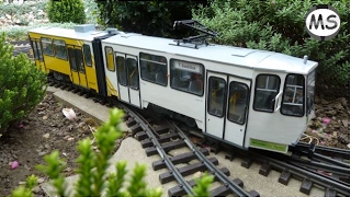 Gartenbahn  Fahrt mit selbstgebauter Straßenbahn  andere Loks [upl. by Nikoletta85]