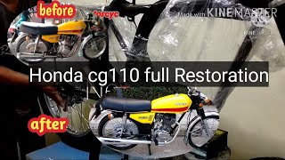 Honda cg110 full Restoration puimotorcyc [upl. by Kauffman498]