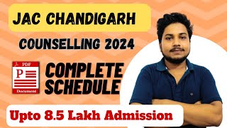 JAC Chandigarh Counselling 2024 latest update 🔥 Jac Chandigarh counselling 2024 schedule ✅ [upl. by Prima]