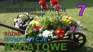 OGRODOWE INSPIRACJE 7  Kompozycje kwiatowe  Kosz taczka donica [upl. by Aita448]