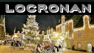 4K Noel a LOCRONAN un des plus beau village de France Décoration illumination noel Bretagne [upl. by Eelyahs]