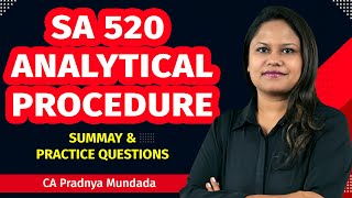 CA Final SA 520 I Analytical Procedure I Summary I CA Pradnya Mundada [upl. by Nakashima]