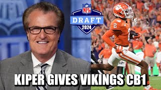 Mel Kiper Jr Gives Vikings CB1 in First 2024 NFL Mock Draft [upl. by Aneris739]