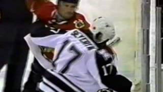 Bob Probert vs Brent Severyn Oct 13 1998  Chicago feed [upl. by Danieu531]