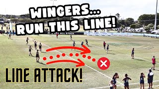 Touch RugbyFootball BREAKDOWN Run the Perfect JLine For Wingers [upl. by Qahsi]