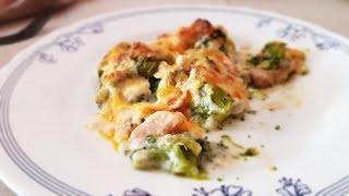 BROCOLÍ 🥦 GRATINADO con PANCETA  Brocoli al horno gratinado  Brocoli con bechamel [upl. by Marilee]