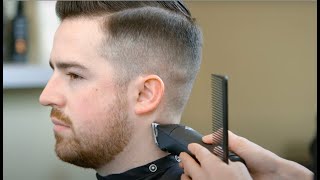 Classic Short Mens Haircut with Longer Top [upl. by Eitsirk]