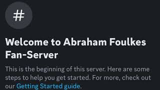 Abraham Foulkes Fans Discord Server link in description or comments [upl. by Tteltrab]