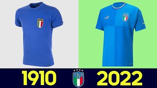 La evolución Todos las camisetas de la Selección de fútbol de Italia 2022 [upl. by Valiant668]