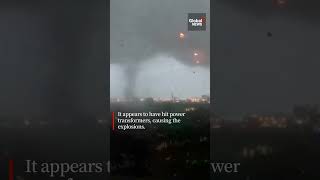 Tornado rips through Fort Lauderdale causing electrical explosions [upl. by Inalem341]