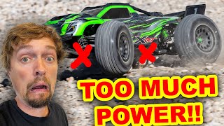 Giant Motor Destroys Traxxas XRT rc car [upl. by Eedissac132]