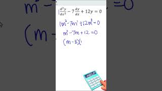 Secondorder Homogeneous Linear Ordinary Differential Equation maths differentialcalculus ODE [upl. by Acira]