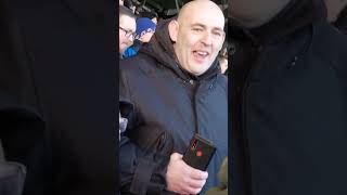 Scenes at Full Time as Oldham Athletic Fan celebrate winning away at Chesterfield oafc awaydays [upl. by Malita]