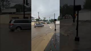 Naugatuck flood 8182024 Rubber Ave bridge between intersections with Hoadley St amp Melbourne St [upl. by Springer]