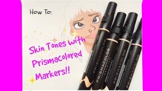 How to Color Skin Tones using Prisma Markers l Beautyofoblivionart [upl. by Francesca]