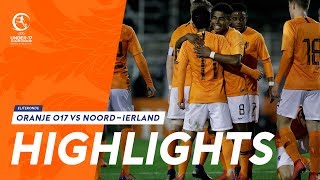 Highlights Oranje onder 17  NoordIerland 20032019 EK 2019kwalificatie [upl. by Esirahs]