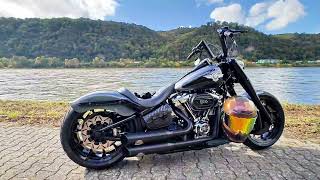 Harley Davidson FatBoy 114 M8 Sound [upl. by Serrell]