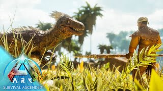 Making a Base and Taming a Raptor  Ark Survival Ascended Gameplay 2 [upl. by Aitat]