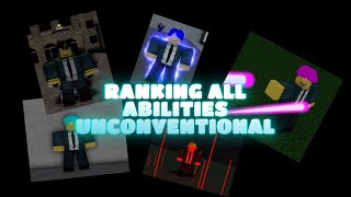 Ranking ALL Obtainable Abilities In Roblox Unconventional [upl. by Normie]