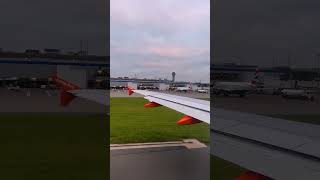 Easyjet going to take off 😊❤️😉 easyjet takeoff windowview [upl. by Anialed345]