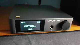 Loxjie A30  AMPDAC  Play different sample rate files [upl. by Garlen529]