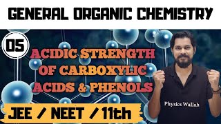 General organic chemistry । Class11 L5  Acidic Strength of Carboxylic Acids and Phenols [upl. by Anilev]