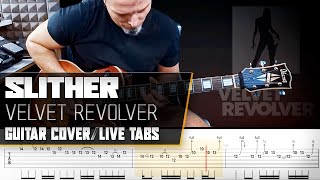 Slither  Slash amp Velvet Revolver  guitar cover with solos  live tabs [upl. by Einatsed]