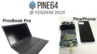 Pine64FOSDEM  Preview of PineBook ProPinePhonePineH64SNES Case [upl. by Ayalahs798]