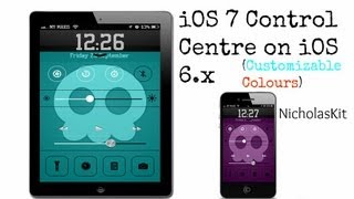 Get iOS 7 Control Center For iOS 6x Devices Customizable Colours [upl. by Alram561]