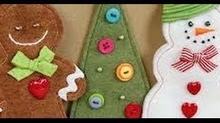 HOW TO MAKE FELT CHRISTMAS ORNAMENTS [upl. by Notgnirra]