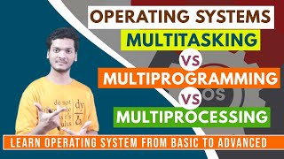 Difference between Multitasking Multiprogramming and Multiprocessing  Operating system  CSE [upl. by Ahsiuq]