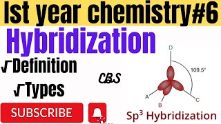 HybridizationSP3 Hybridization chapter 6ist year chemistry [upl. by Nic]