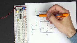 Monostable 555 timer  8bit computer clock  part 2 [upl. by Ecadnarb]