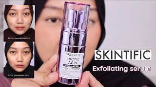 Review amp Cara Pakai Exfoliating Serum SKINTIFIC Lactic Acid Skin Renewal [upl. by Asiat]