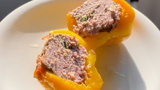 Receta de pimentones rellenos de carne molida 🤤 [upl. by Immaj]