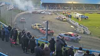 Cowdenbeath racewall bangers race 3 27th April 2024 [upl. by Annoek700]