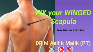 fix your winged scapula winggingofscapula scapularpain pain drmasifkmalik bhnphysiotherapy [upl. by Adnor]