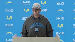 Jim Harbaugh On Bengals amp SNF At SoFi  LA Chargers [upl. by Won]