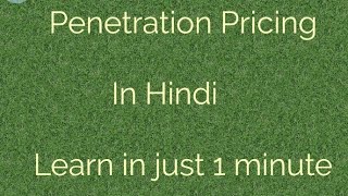 Penetration Pricing Strategy in Hindi Marketing Only Audio [upl. by Emalee972]