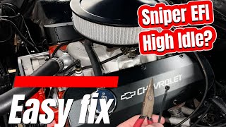 Holley Sniper EFI high Idle fix  How to evaluate amp fix secondaries sticking in the open position [upl. by Dino]